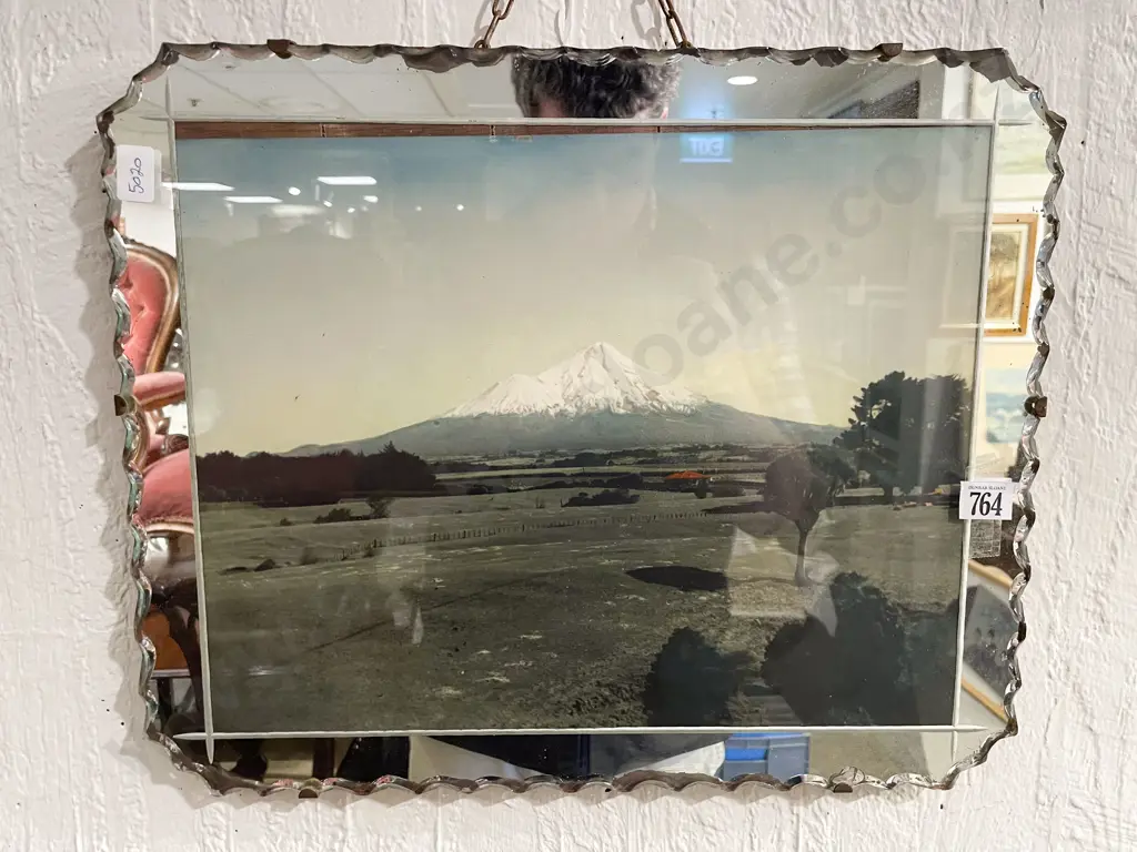 Mirror Framed Scene of Mt Taranaki Image 1++