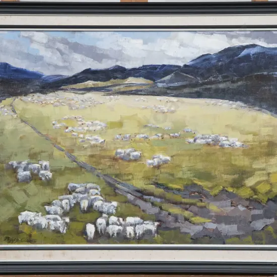 Peggy Clarke - Farm Study - Oil on Board