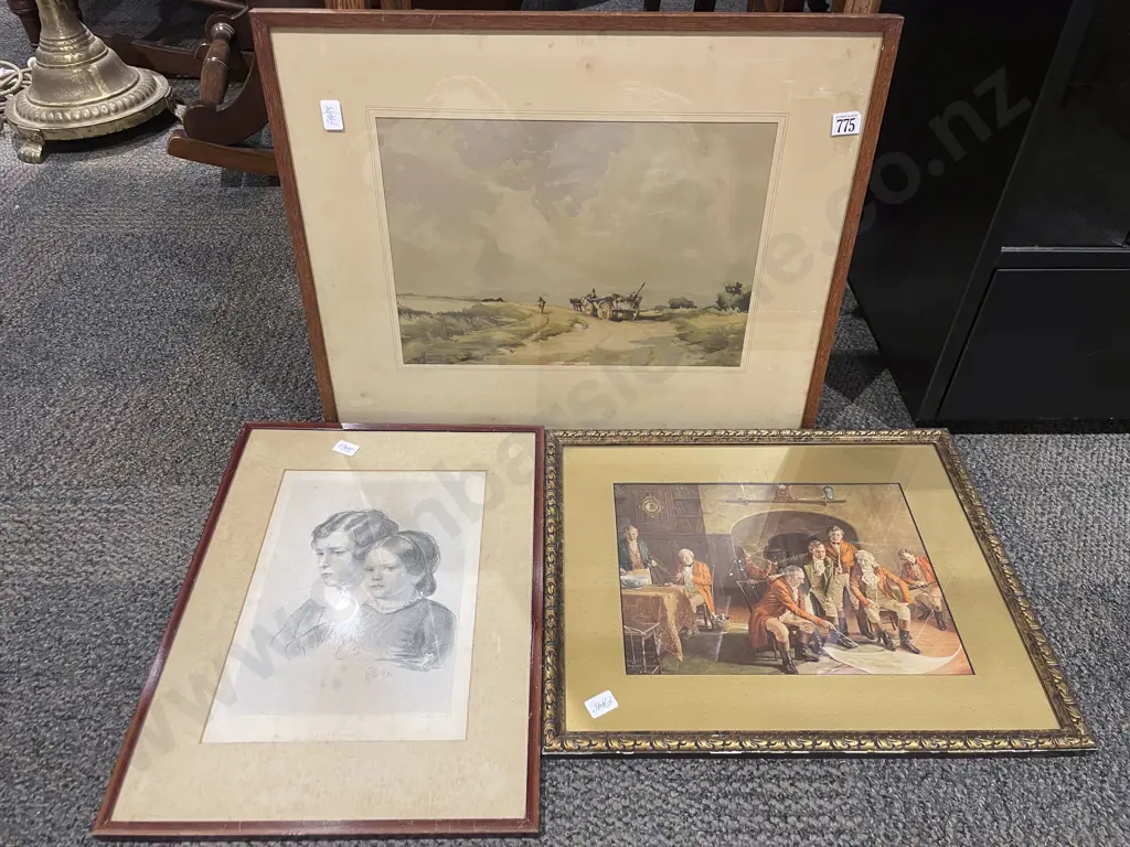 Three Assorted Vintage Prints Image 1++