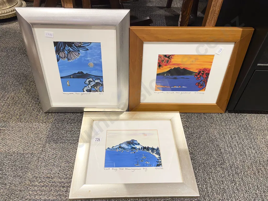 D. Vassey - Three NZ Mixed Media Landscapes Image 1++