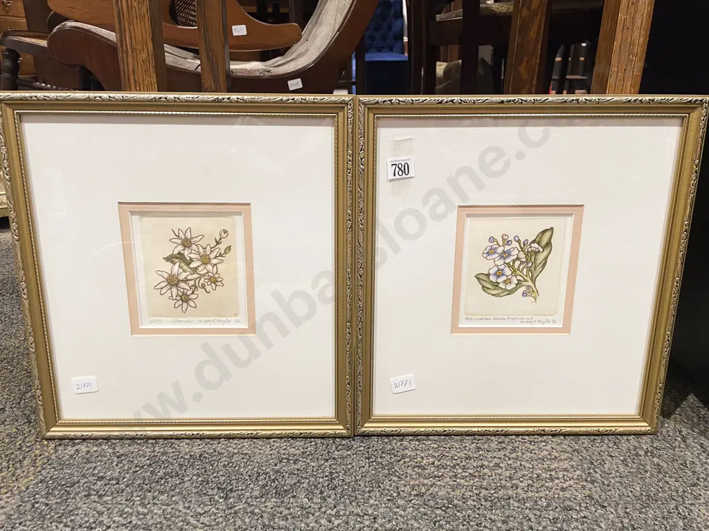 Mary E. Taylor - Two Floral Still Life Ltd Edition Prints Image 1++