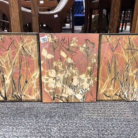 Raemon Rolfe - "Summer Grasses Series 2" - Silver Gelatin Print on Board Triptych