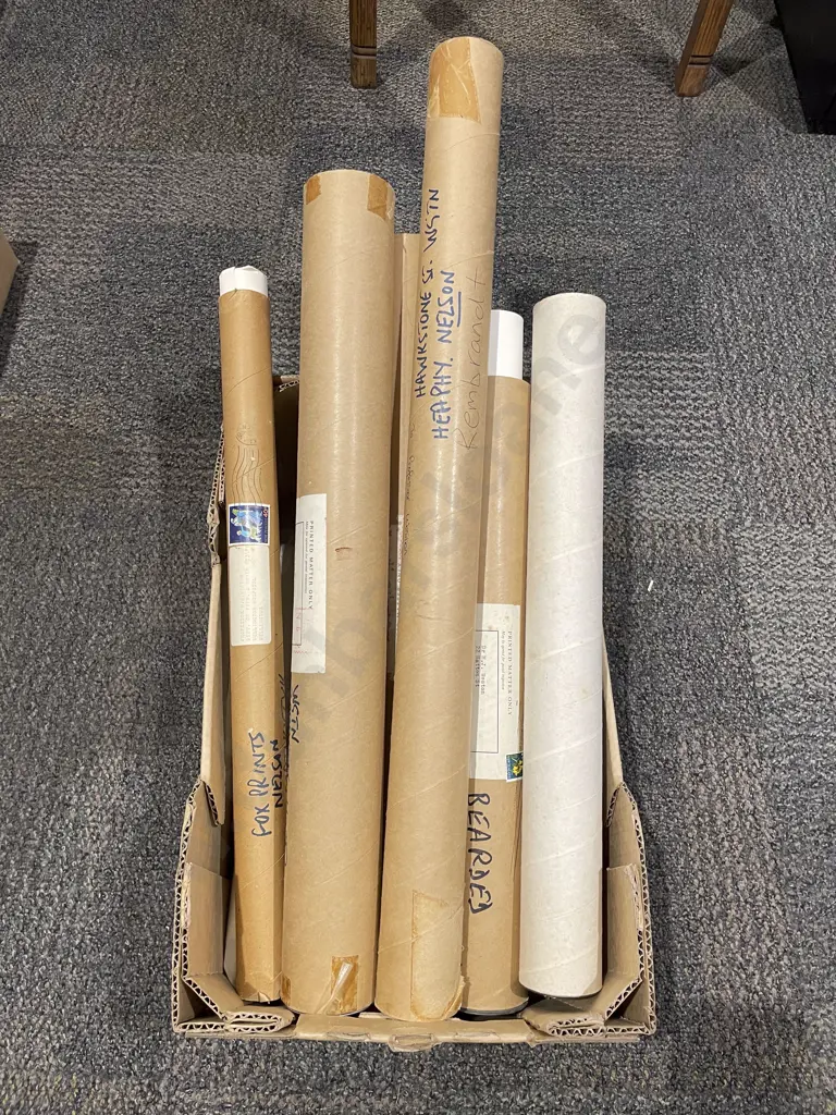 Quantity of Assorted Loose NZ Historical Prints with Various Postal Tubes Image 1++