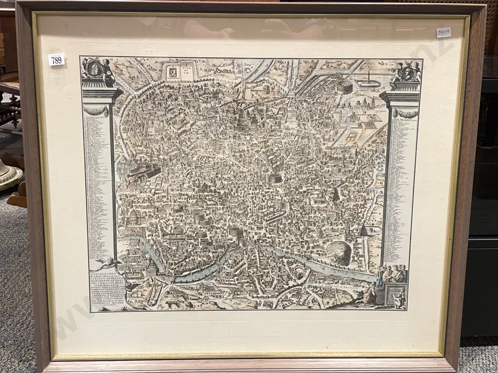 Reproduction Architectural Map of Rome Image 1++