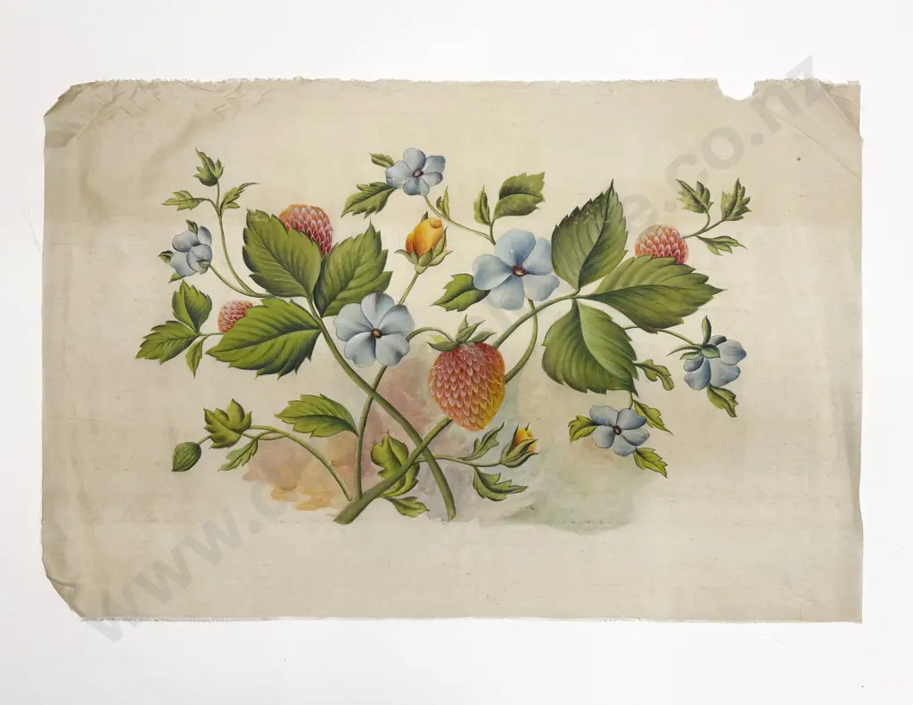 Two Late C20th Moghul School Paintings on Silk Image 1++