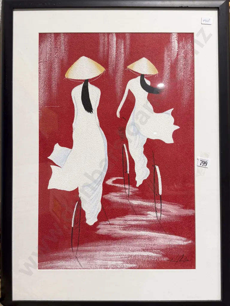 Indistinctly Signed - Cycling Study - Watercolour on Recycled Rice Paper Image 1++