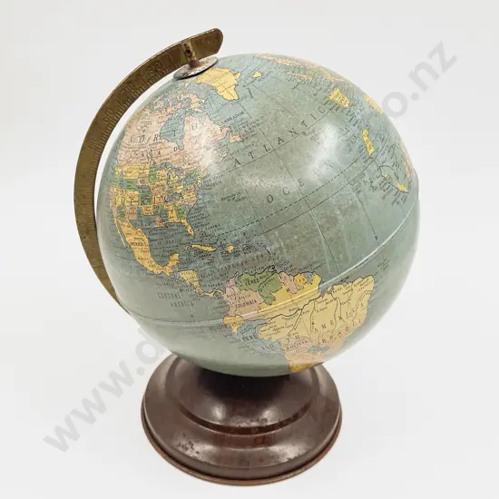 Small Vintage Tinplate Globe