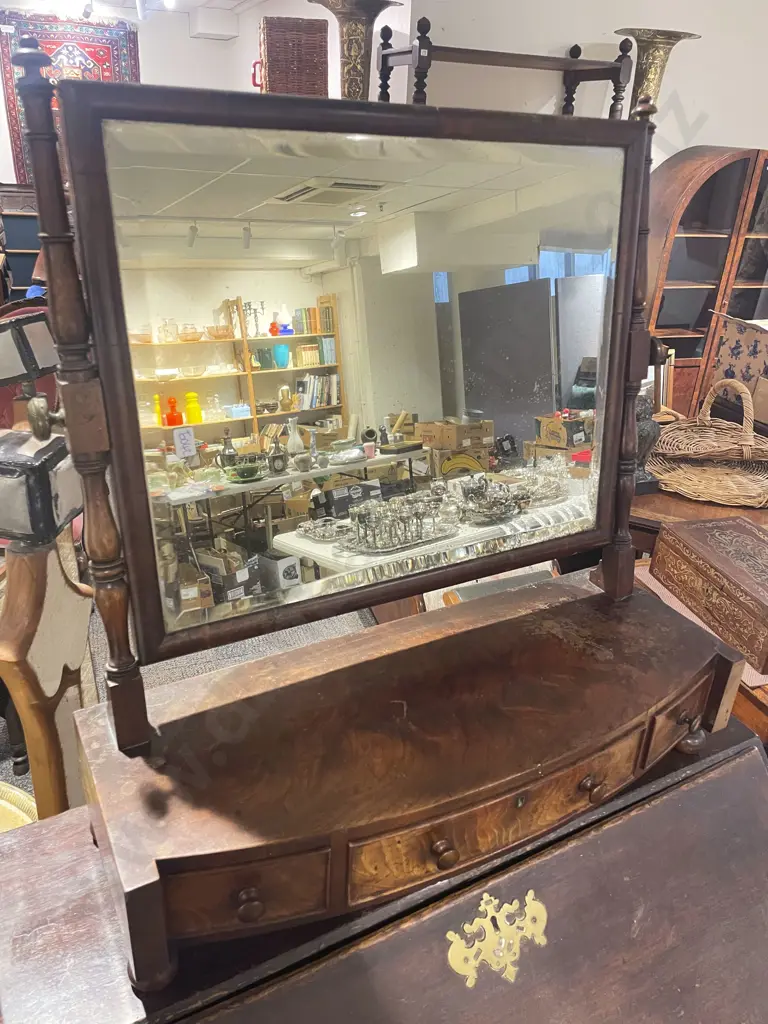 C19th Mahogany Swing Toilet Mirror Image 1++