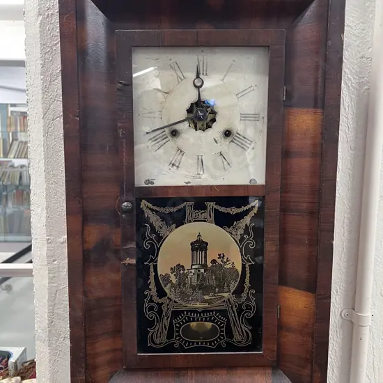 C19th American Mahogany Wall Clock