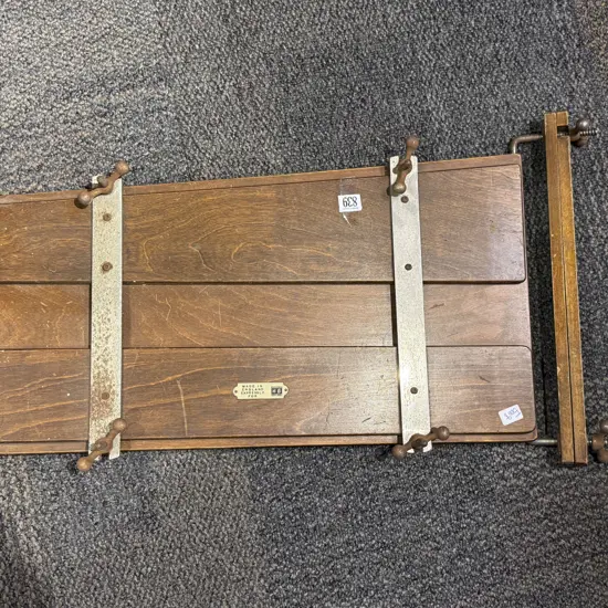 Vintage Wooden Trouser Press with Clamp Mount