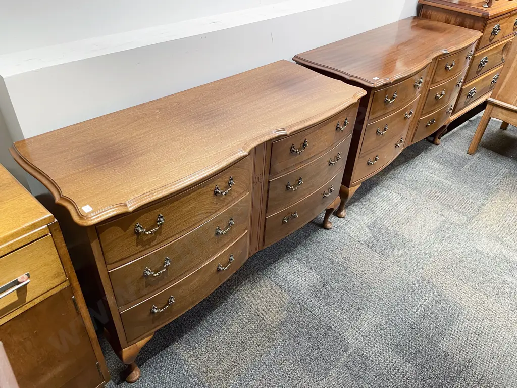 Pair of Mahogany Six Drawer Lowboys Image 1++