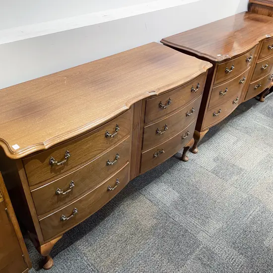 Pair of Mahogany Six Drawer Lowboys