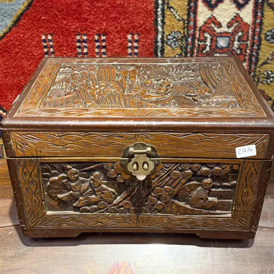 Carved Camphorwood Box