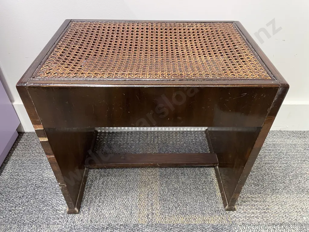 Mahogany D-Shaped Hall Table together with Wycombe Seated Stool Image 1++