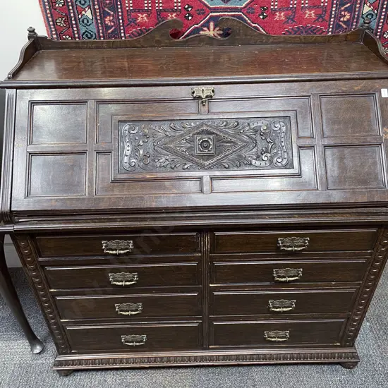 Late C19th Oak Secretary Bureau