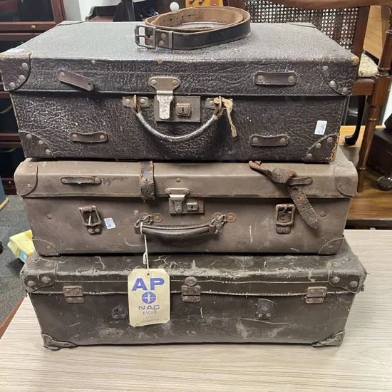 Three Assorted Vintage Suitcases