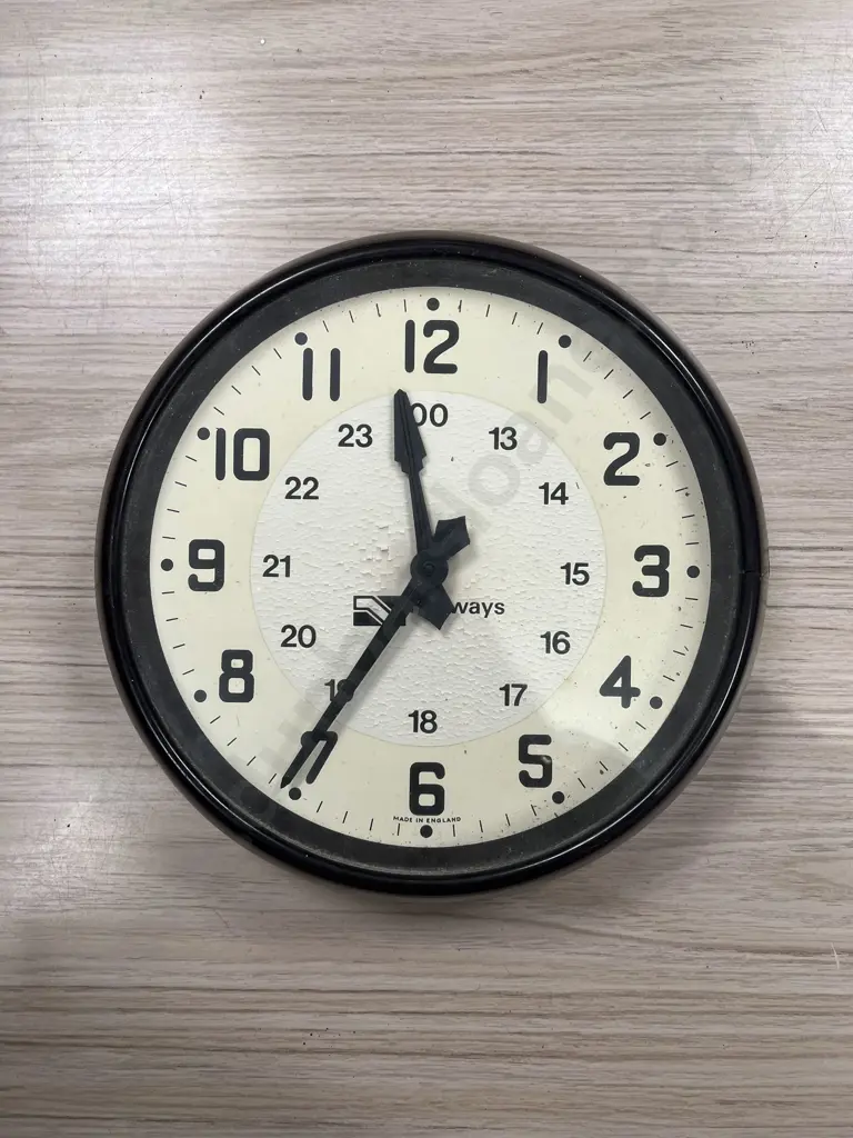 Vintage NZR Station Clock Image 1++