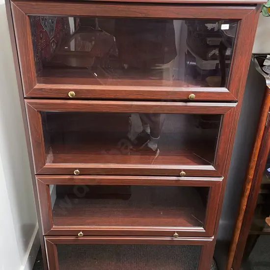 American Bookcase Style Modern Multi Glazed Door Cabinet