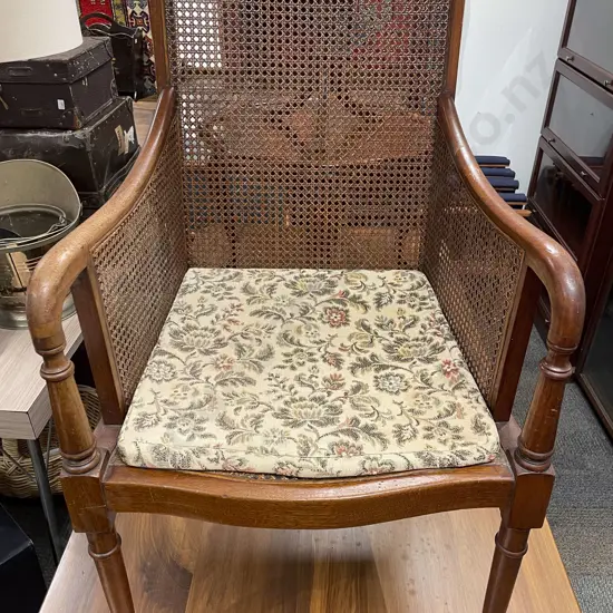 Mahogany Wycombe Cane Backed Bridge Chair