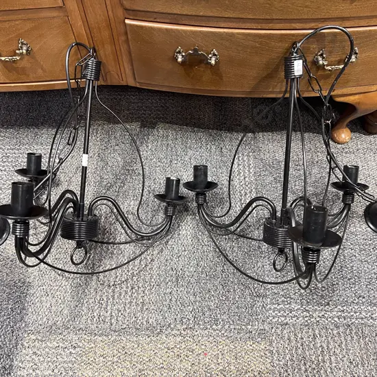 Pair of  Modern Three Light Candelabras