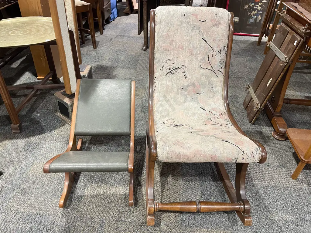 Rocking Chair together with Foot Stool Image 1++