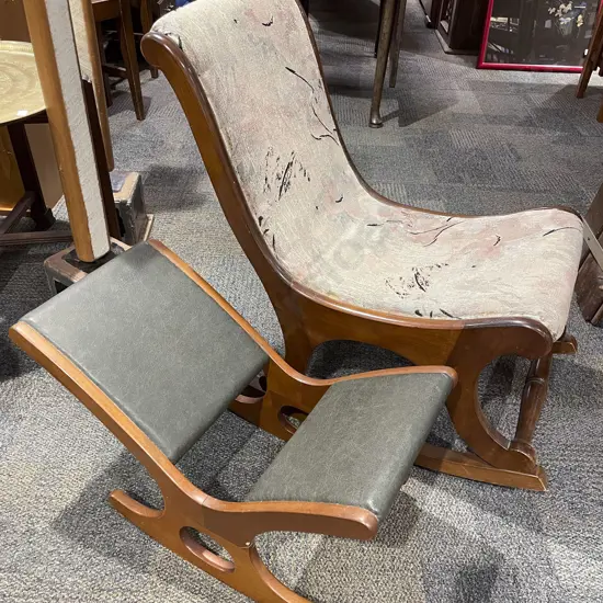 Rocking Chair together with Foot Stool