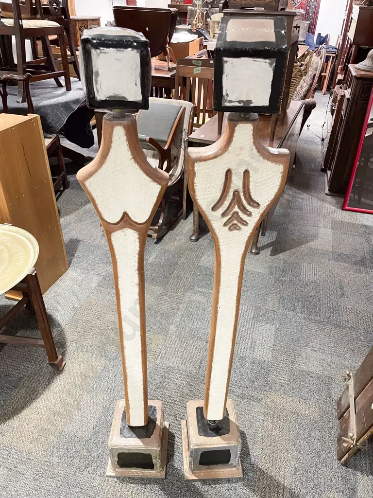 A Pair of Stylized Figural Sculpture Forms Image 1++