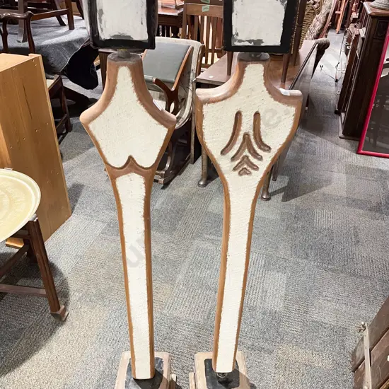 A Pair of Stylized Figural Sculpture Forms