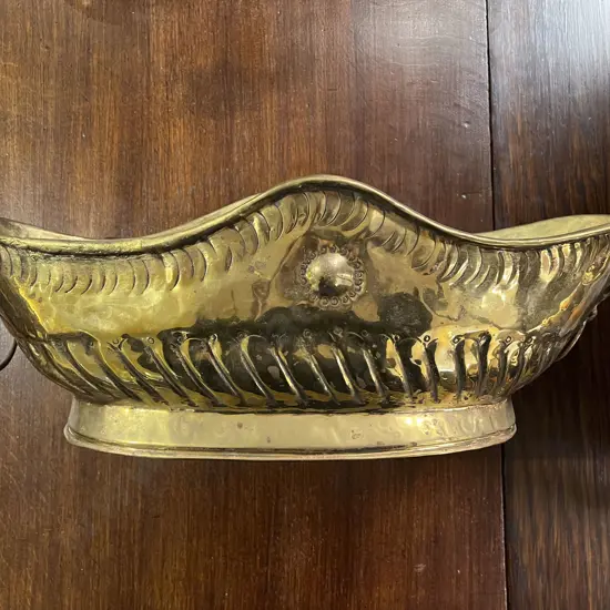 Large Brass Trough Vase