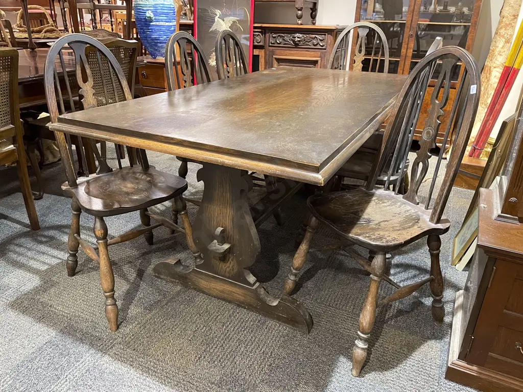 Oak Refectory Dining Table Image 1++