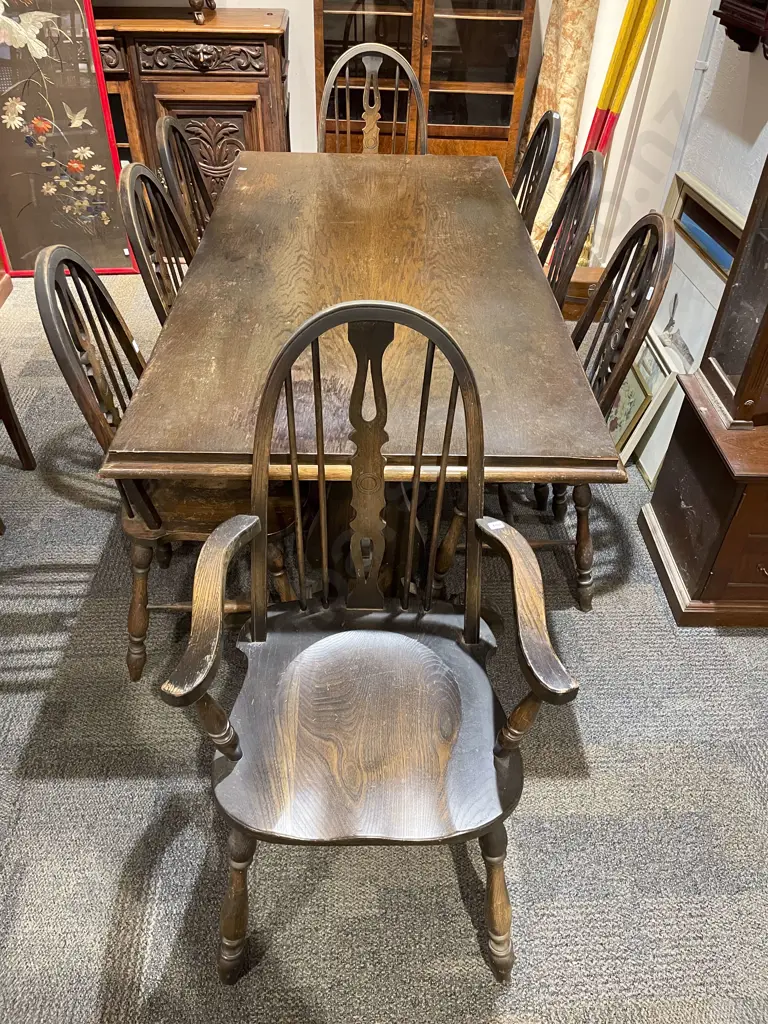 Oak Refectory Dining Table Image 1++