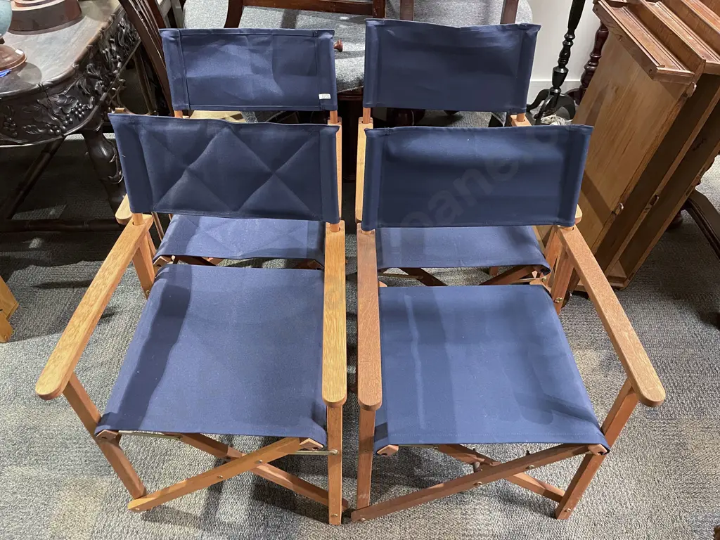 Four Folding Deck Chairs Image 1++