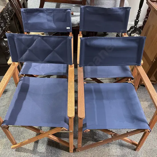 Four Folding Deck Chairs