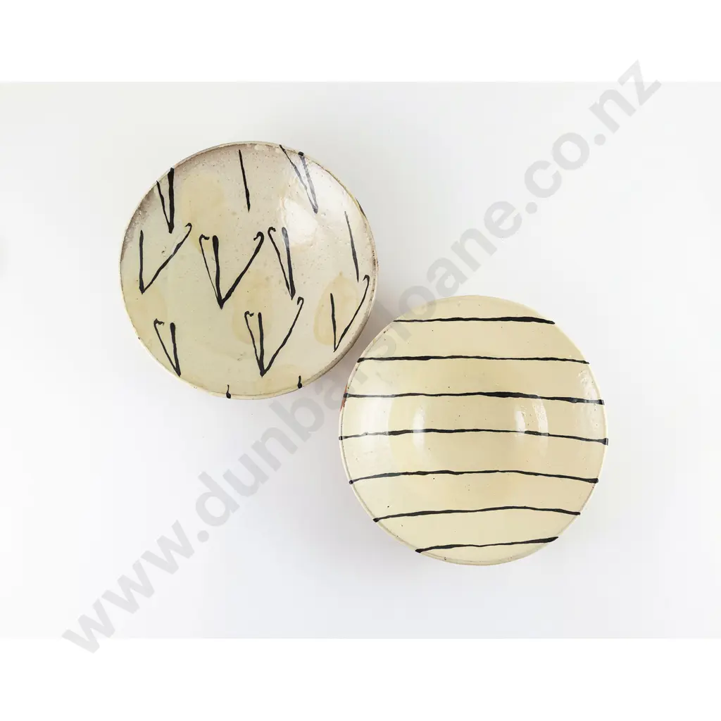 Two Martin Poppelwell Glazed Terracotta Bowls Image 1++