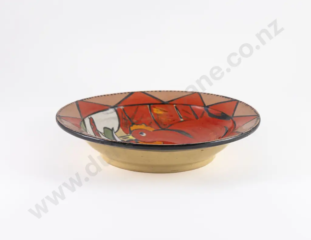 Fran Dibble Polychrome Glazed Table Bowl Image 1++