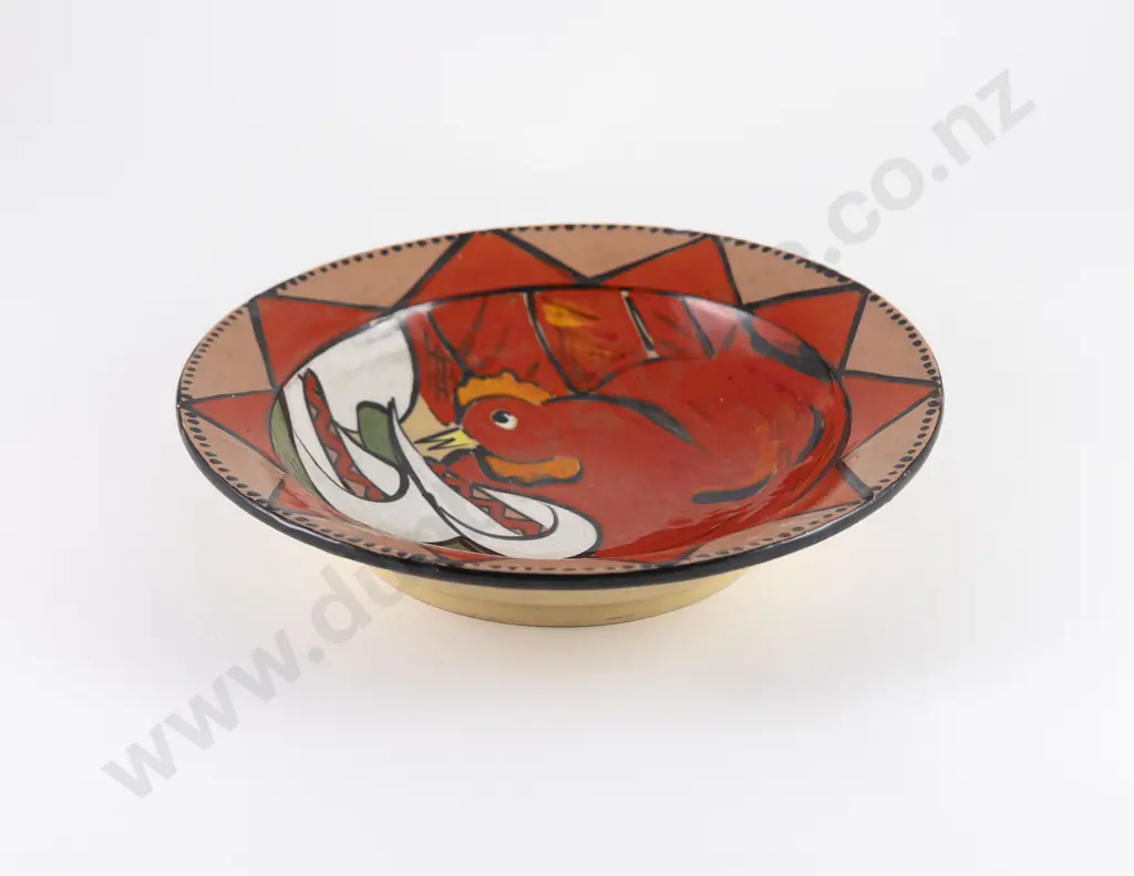 Fran Dibble Polychrome Glazed Table Bowl Image 1++