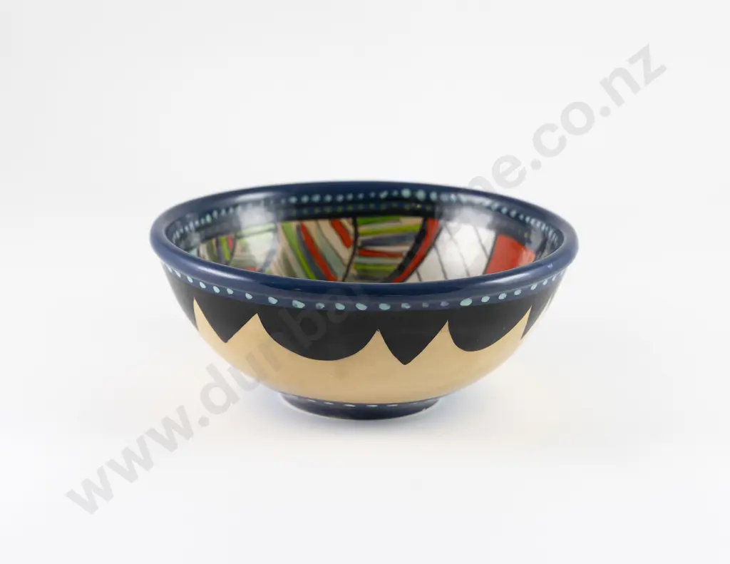 Fran Dibble Polychrome Glazed Bowl Image 1++