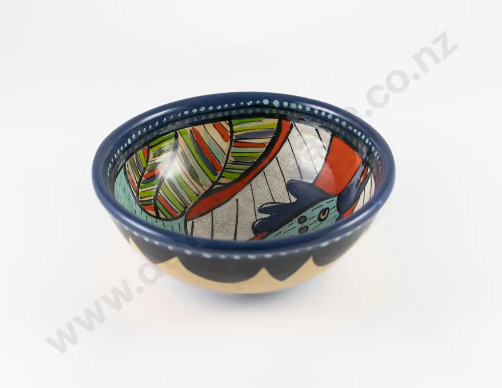 Fran Dibble Polychrome Glazed Bowl Image 1++