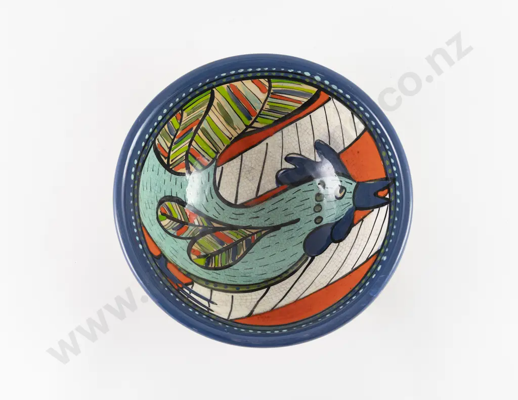 Fran Dibble Polychrome Glazed Bowl Image 1++
