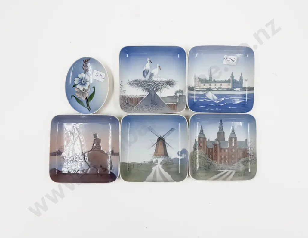 Five B&G Dishes together with Smaller Royal Copenhagen Dish Image 1++