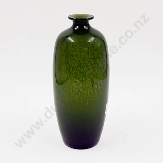 Studio Glass Bottle Vase in Green - Norway