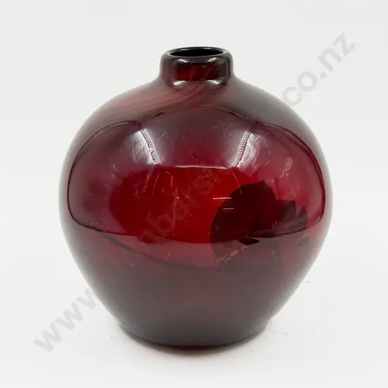 Probable The Hot Glass Company Devonport Modern Cranberry Glass Vase