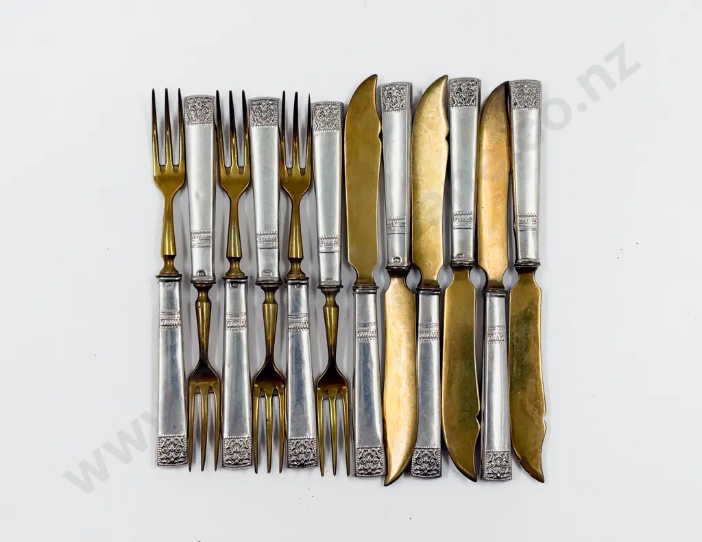 European Silver Handled Fish Knives and Forks Image 1++