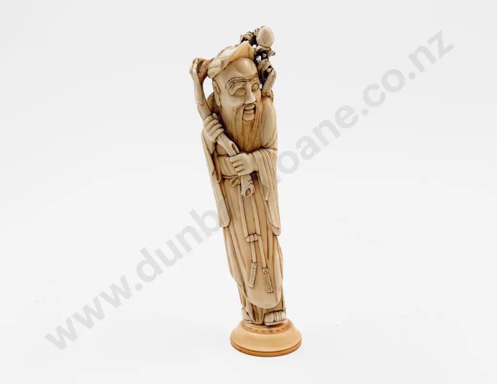 Antique Carved Ivory Immortal Figure Image 1++
