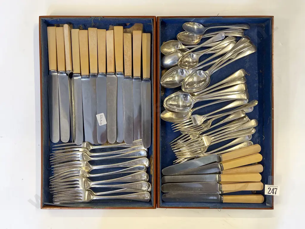 Canteen of S/P Cutlery with Bone Handled Knives Image 1++