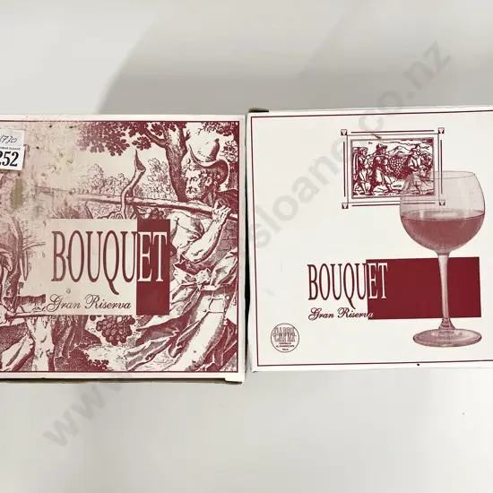 Two Boxed Sets of Four Wine Glasses