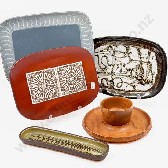 Dorothy Ewitt Oblong Pottery Dish together with Assorted Serving Ware