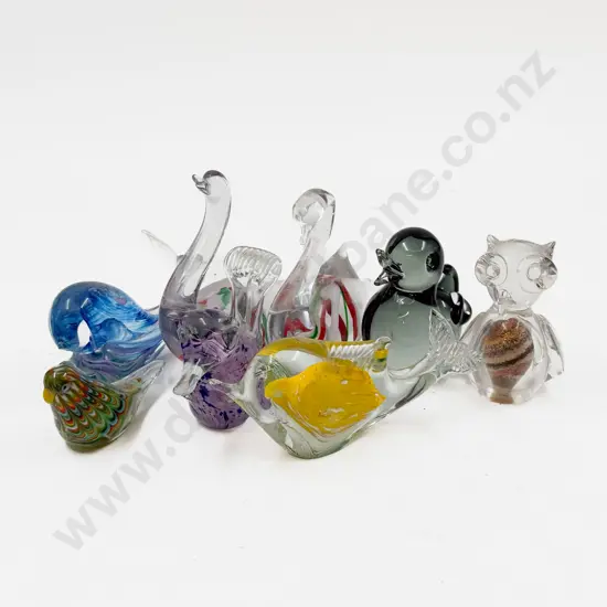 Quantity of Assorted Art Glass Animal Ornaments