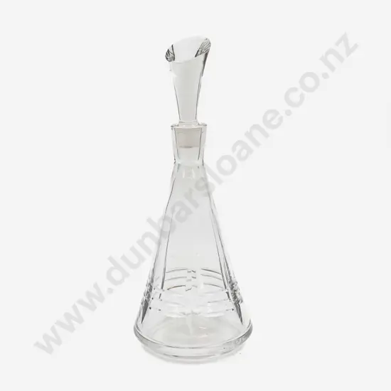 Conical Crystal Decanter