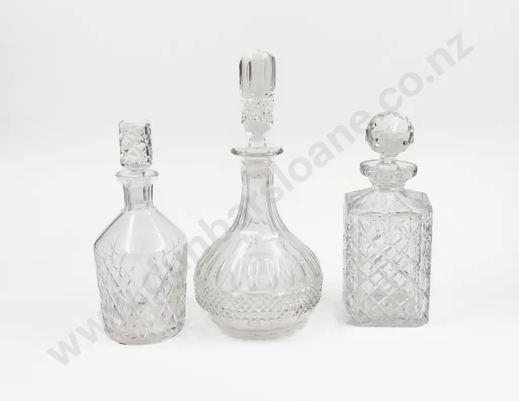 Three Assorted Decanters Image 1++